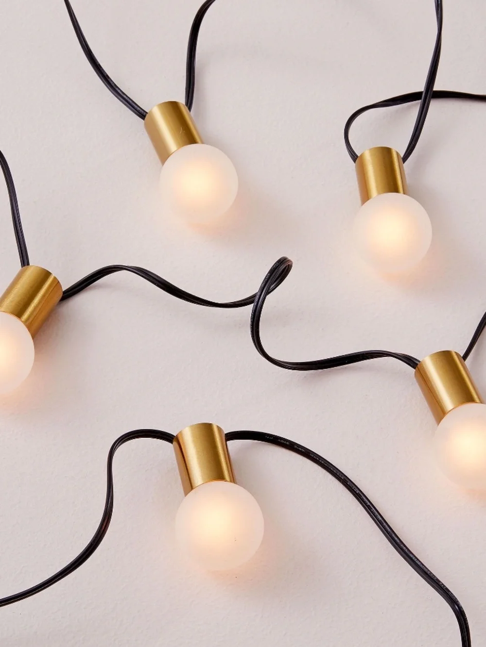 Simple String Lights Brass Finish